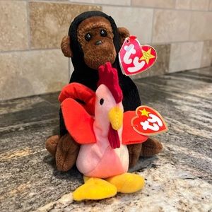 Congo and Strut the Rooster Beanie Babies with original tags